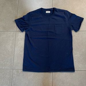 Taylor Stitch navy thick t-shirt with pocket